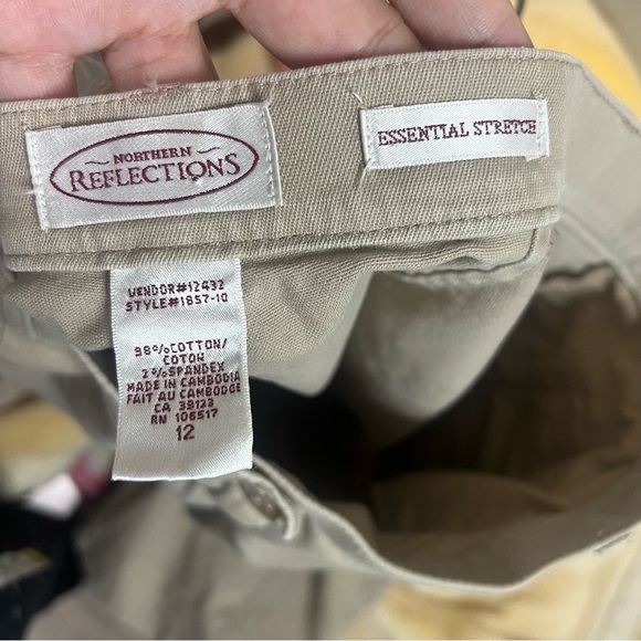 NORTHERN REFLECTIONS Beige Women Pants 34x33 Wideleg Zip Up Pocket Plus Size - Picture 6 of 6